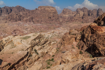 Fototapeta na wymiar Landscape of the ancient city Petra, Jordan