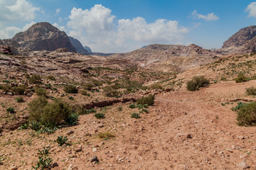 Landscape of the ancient city Petra, Jordan