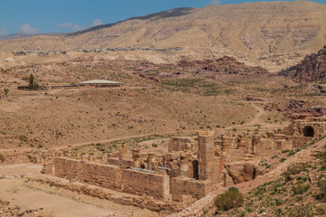 Obraz premium Great Temple ruins in the ancient city Petra, Jordan