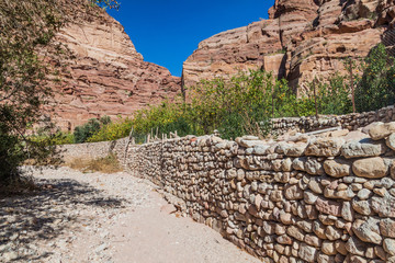 Wadi Siyagh valley near the ancient city Petra, Jordan