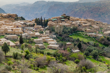 View of Dana village, Jordan - obrazy, fototapety, plakaty
