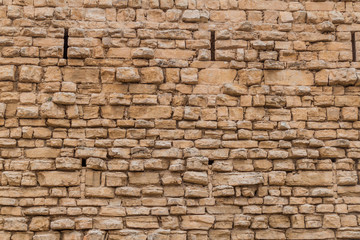 Wall of Karak castle, Jordan