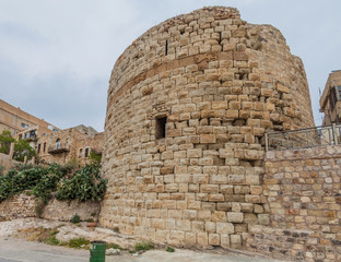 Fototapeta premium Semi-circular tower of Adh-Dhahir Baybars in Karak, Jordan