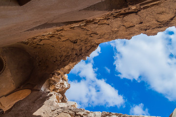 Ruins of Qasr Kharana (sometimes Harrana, al-Kharanah, Kharaneh, Kharana or Hraneh), desert castle...