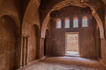Room of  Qasr Kharana (sometimes Harrana, al-Kharanah, Kharaneh, Kharana or Hraneh), desert castle in eastern Jordan