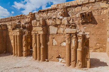 QASR KHARANA, JORDAN - APRIL 3, 2017: Ruins of  Qasr Kharana (sometimes Harrana, al-Kharanah,...