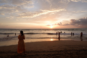 young couple on the beach