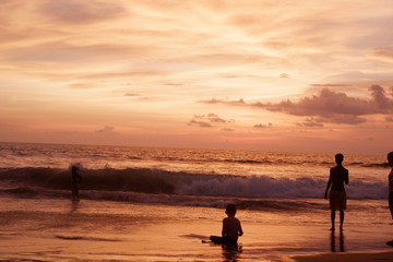 sunset on the beach