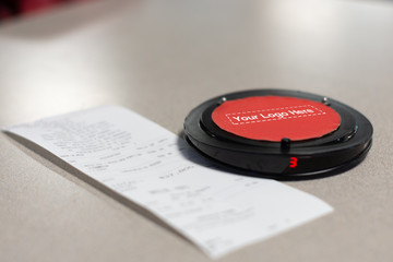 Wireless Calling System Restaurant or Pager Customers System with copy space.