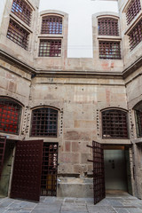 PORTO, PORTUGAL - OCTOBER 18, 2017: Cells in former prison now hosting Portuguese Centre of Photography in Porto.