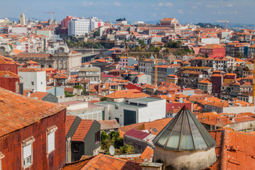 Skyline of the center of Porto, Portugal