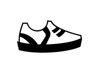 Shoes Monochrome Icon in Trendy Flat Isolated on White Background. Vector Illustration