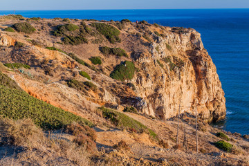 Rocky cliffs at Ponta da Piedade near Lagos, Portugal