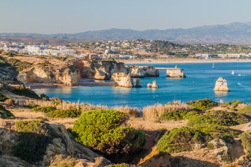 Rocky cliffs near Lagos, Portugal