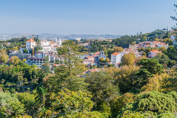 Obraz premium Aerial view of Sintra town, Portugal