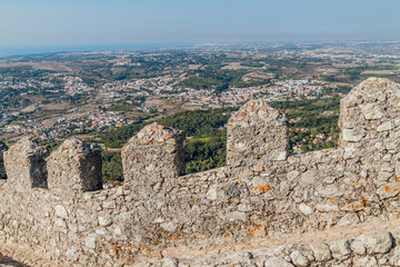 Ramparts of the Castelo dos Mouros castle in Sintra, Portugal