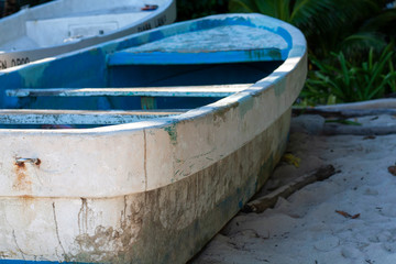 old boat in water