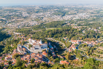 Aerial view of Sintra town in Portugal