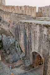 Naklejka premium Fortification walls of Obidos village, Portugal