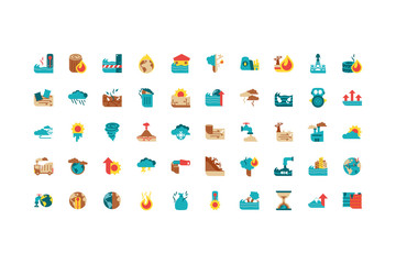 Isolated climate change icon set vector design