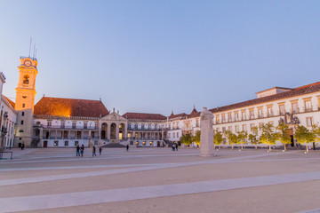 COIMBRA, PORTUGAL - OCTOBER 12, 2017: Buildings of the University of Coimbra, Portugal