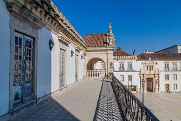 Terrace of one of buildings of the University of Coimbra, Portugal
