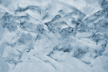 Ice background. The frozen texture of the water