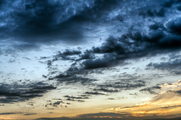 Fototapeta na wymiar Dramatic sunset with colorful sky