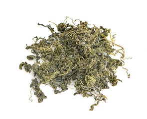 jiaogulan, Miracle grass, Chinese herb tea an isolated on white background