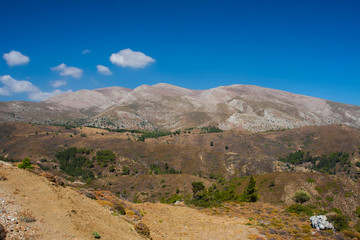 beautiful view of the mountains of Rhodes