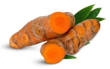 turmeric isolated on white background