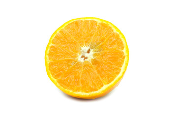 Natural Vitamin C oranges. Healthy fruit on a white background