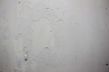 White cracked wall with water seeps. old conception background