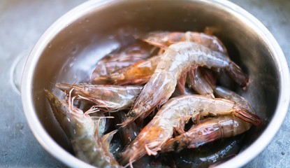 shrimp in a pan