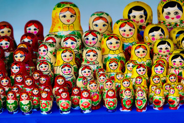 Fototapeta na wymiar Russian nested doll, matreshka.