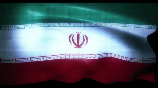 4k uhd Islamic Republic of Iran flag waving Hologram animation. Iran Flag Closeup, Iran Tehran middle east country