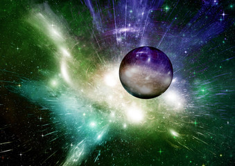 galaxy in a free space