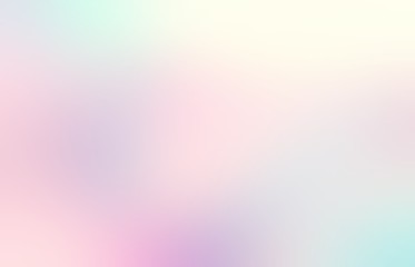 Pastel yellow pink blue blur empty background. Delicate spring colors abstract illustration. Easter light defocused backdrop. Simple pattern.