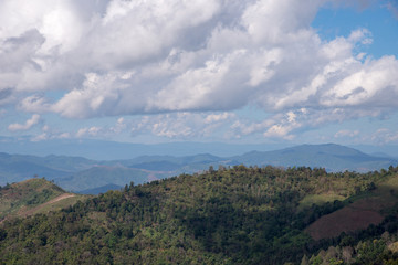 Landscape of  the mountains background.