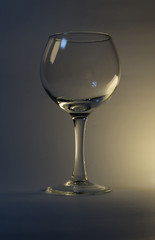 wine glass on a grey background