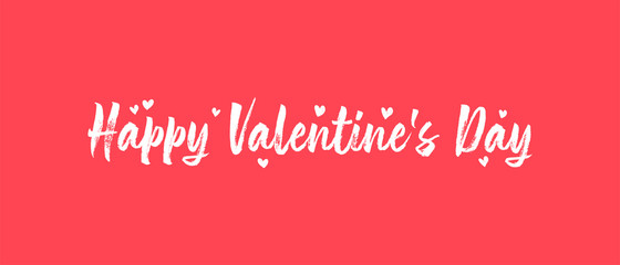 Happy Valentine's Day. Typographic text sign. Love design for holiday greeting card.