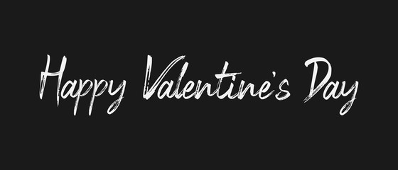 Happy Valentine's Day. Typographic text sign. Love design for holiday greeting card.