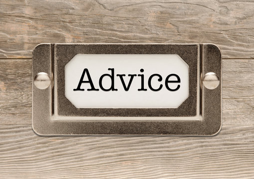 Advice Metal File Cabinet Label Frame on Wood