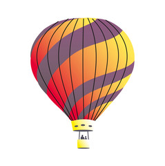 Naklejka premium Colorful hot air balloon isolated on white background