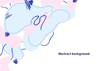 Abstract universal header template. Colored spots and strokes isolated on white background cover template. Vector illustration