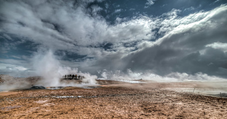 Geothermal area Namafjall Hverir, Iceland.