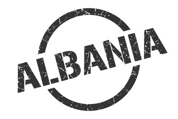 Albania stamp. Albania grunge round isolated sign