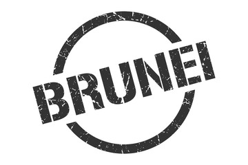Brunei stamp. Brunei grunge round isolated sign