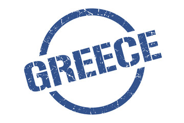 Greece stamp. Greece grunge round isolated sign