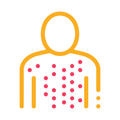 Human Disease Icon Vector. Outline Human Disease Sign. Isolated Contour Symbol Illustration